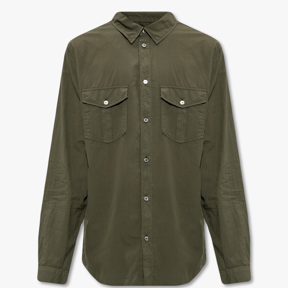 ZADIG & VOLTAIRE Thibaut Voile Cotton Twin Pocket Button Down Shirt Size XL‎
